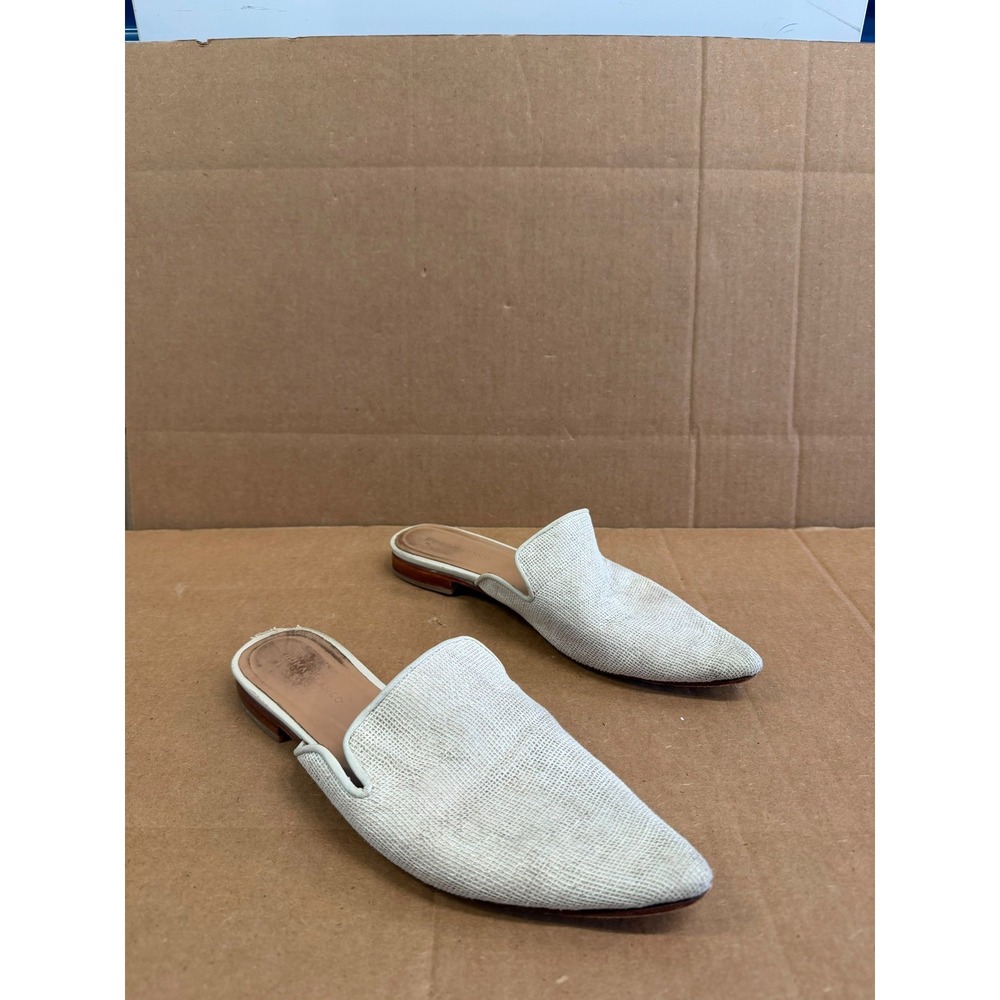 Huma Blanco Ilaria Pointed Toe Slip-On Slides Mules Natural Jute Womens Size 41